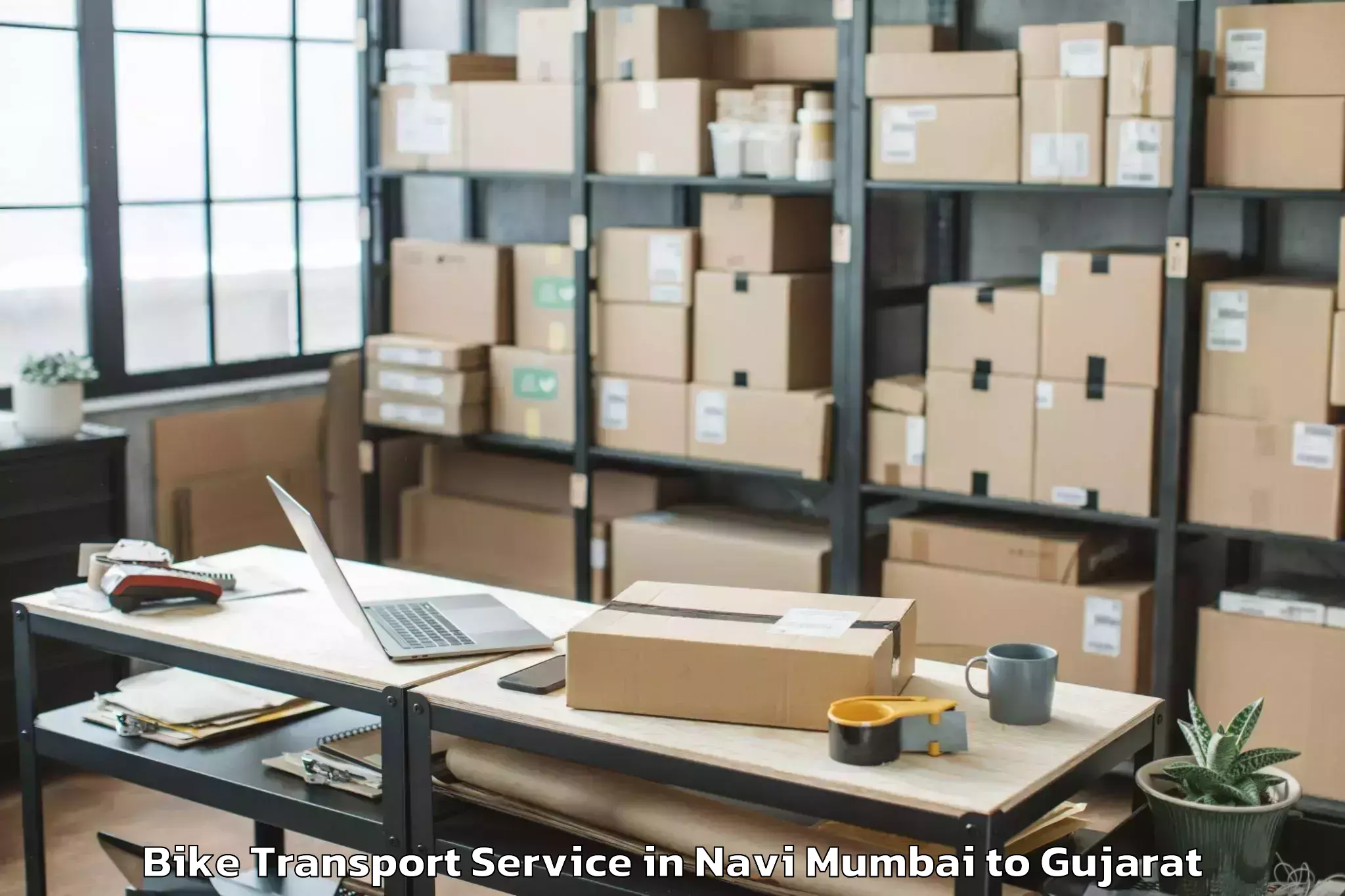 Expert Navi Mumbai to Savarkundla Bike Transport